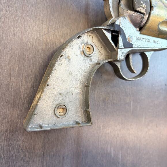 Lot of 2 VTG Cap Gun FANNER 50 GUN Shootin' Shell .45 Leather Holster MATTEL USA - Picture 6 of 16